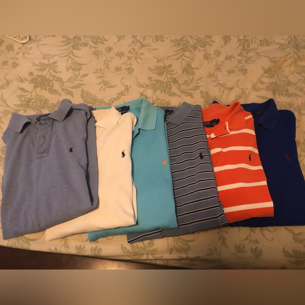 Ralph Lauren Polo Bundle 6 shirts all size L